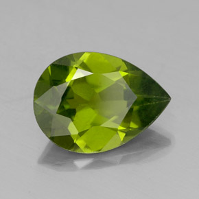 Idocrase vert naturelle en forme de poire, 1,83 ct, VS-SI