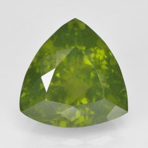 Idocrase Olive verte naturelle Trillion, 3.40 ct, VS