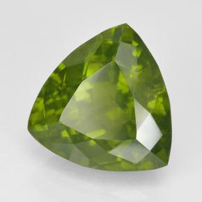 Idocrase Olive verte naturelle Trillion, 3.40 ct, VS