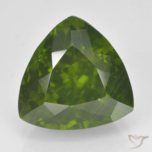 Idocrase Vert algues marines naturelle Trillion, 5.45 ct, VS
