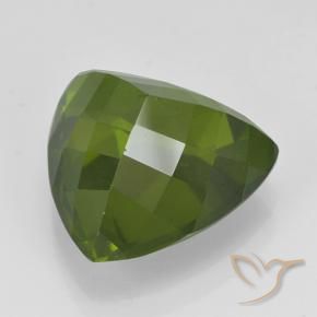 Idocrase Vert algues marines naturelle Trillion, 5.45 ct, VS