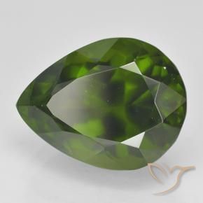 Idocrase Vert algues marines naturelle En forme de poire, 6.48 ct, VS