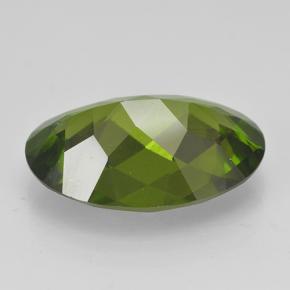 Idocrase Vert moyen-foncé naturelle Coupe ovale, 3.90 ct, VVS-VS