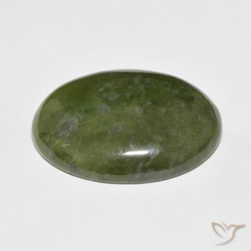 Idocrase Vert terre naturelle ovale, 46.00 ct, Opaque