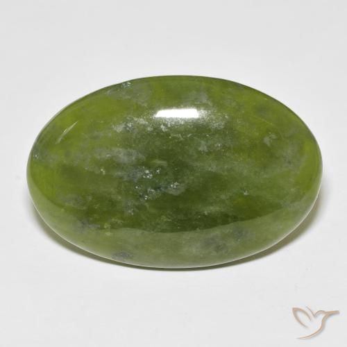 33.30ct Naturel Vert moyen Idocrase, ovale, Opaque