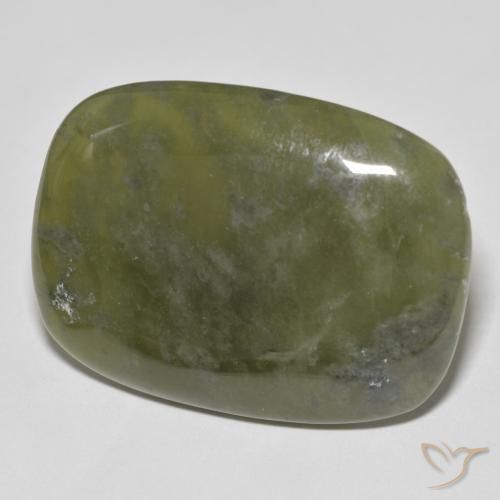 Idocrase Vert chaud naturelle Coussin, 41.69 ct, Opaque