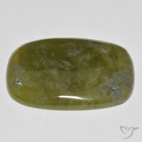 Idocrase Vert chaud naturelle Coussin, 41.69 ct, Opaque