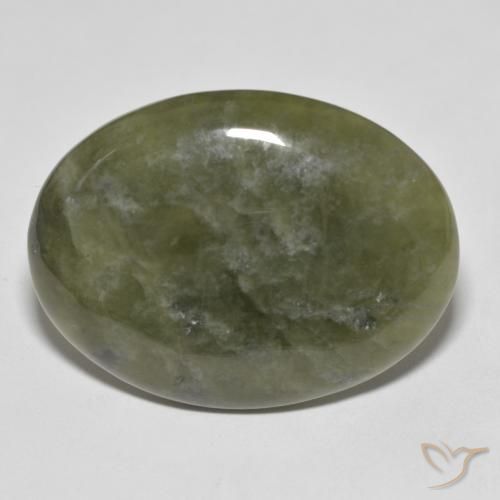 37.66ct Naturel Vert foncé Idocrase, ovale, Opaque
