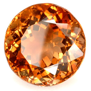 Topaze impériale orange naturelle coupe roude, 45,11 ct, VVS