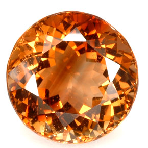 Topaze impériale orange naturelle coupe roude, 45,11 ct, VVS