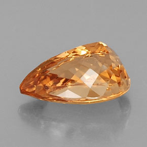 Topaze impériale orange naturelle en forme de poire, 5,05 ct, VS