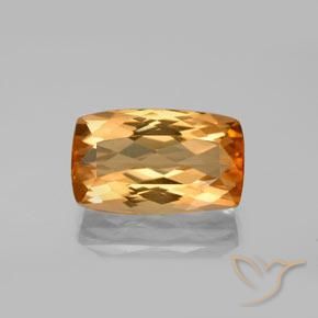 5.45ct Naturel Orange brun Topaze Impériale, Coussin, VVS
