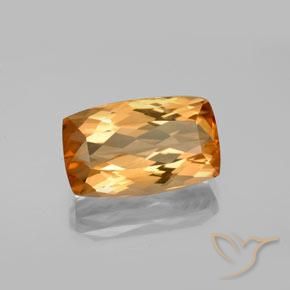 Topaze impériale Orange brun naturelle Coussin, 5.45 ct, VVS