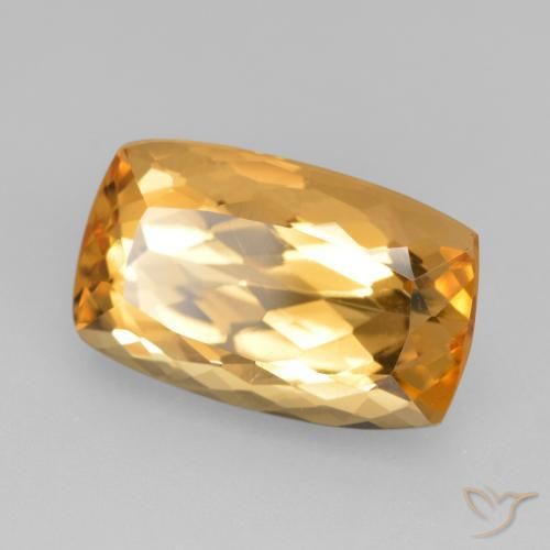 Topaze impériale Orange vif naturelle Coussin, 4.48 ct, VVS