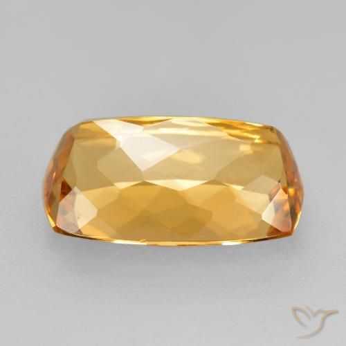 Topaze impériale Orange vif naturelle Coussin, 4.48 ct, VVS