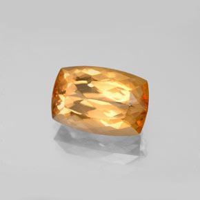 Topaze impériale Orange intense naturelle Coupe coussin, 4.63 ct, VVS