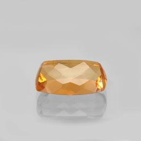Topaze impériale Orange intense naturelle Coupe coussin, 4.63 ct, VVS