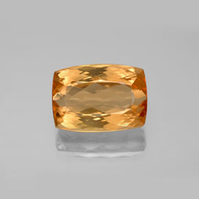 Topaze impériale orange naturelle coupe coussin, 5,91 ct, VVS