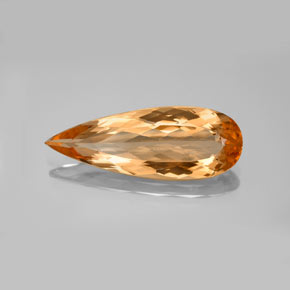 Topaze impériale Orange vif naturelle En forme de poire, 6.15 ct, VVS