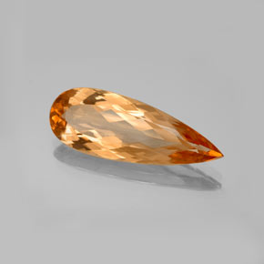 Topaze impériale Orange vif naturelle En forme de poire, 6.15 ct, VVS