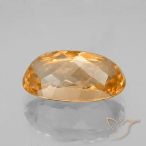 Topaze impériale Orange vif naturelle ovale, 7.12 ct, VVS-VS