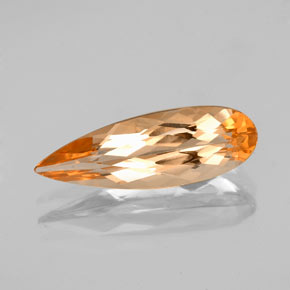 Topaze impériale Orange moyen naturelle En forme de poire, 2.48 ct, VVS-VS