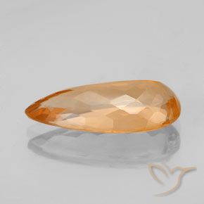 Topaze impériale Orange vif naturelle En forme de poire, 3.81 ct, VVS