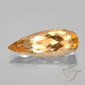 6.01ct Naturel Orange moyen Topaze Impériale, En forme de poire, VVS