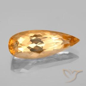 Topaze impériale Orange moyen naturelle En forme de poire, 6.01 ct, VVS