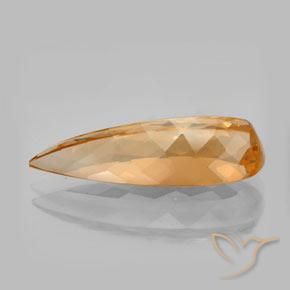 Topaze impériale Orange moyen naturelle En forme de poire, 6.01 ct, VVS
