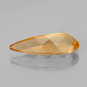 Topaze impériale orange naturelle en forme de poire, 4,14 ct, VVS