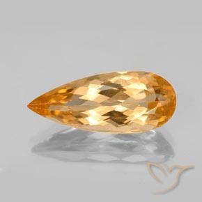 5.41ct Naturel Orange intense Topaze Impériale, En forme de poire, VS