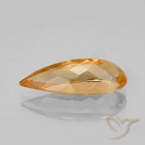 Topaze impériale Orange intense naturelle En forme de poire, 5.41 ct, VS