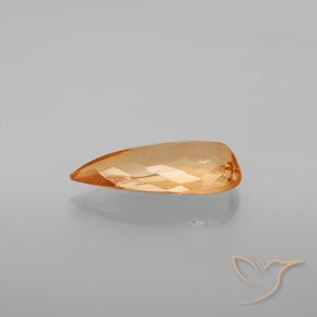 Topaze impériale Orange vif naturelle En forme de poire, 3.80 ct, VVS