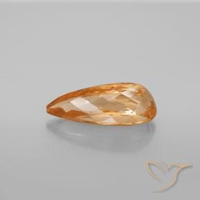 Topaze impériale Orange moyen naturelle En forme de poire, 5.55 ct, VVS
