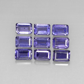 Achetez naturel ct bleue iolite gems, taille émeraude, en provenance madagascar chez gemselect. en stock, livraison internationale!