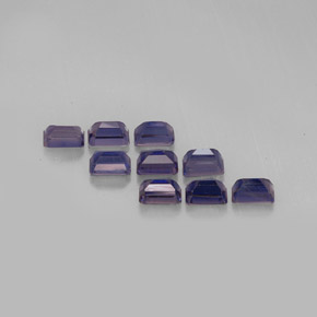 Achetez naturel ct bleue iolite gems, taille émeraude, en provenance madagascar chez gemselect. en stock, livraison internationale!