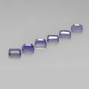 Achetez naturel ct bleue iolite gems, taille émeraude, en provenance madagascar chez gemselect. en stock, livraison internationale!