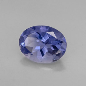 Iolite violet naturelle coupe ovale, 1,29 ct, VS