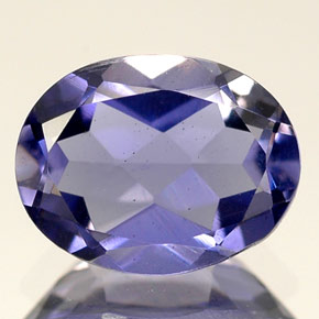 Iolite bleue naturelle coupe ovale, 1,59 ct, VS