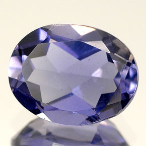 Iolite bleue naturelle coupe ovale, 1,59 ct, VS