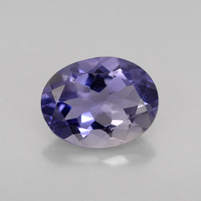 Iolite bleue naturelle coupe ovale, 1,39 ct, VS