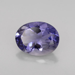 Iolite bleue naturelle coupe ovale, 1,39 ct, VS