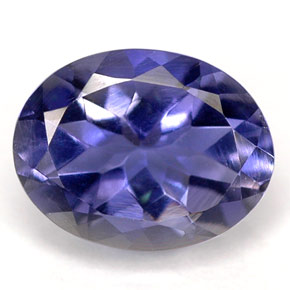 Iolite bleue naturelle coupe ovale, 1,39 ct, VS