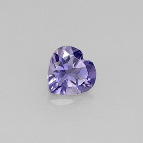 Iolite violet naturelle forme de coeur, 0,58 ct, VS