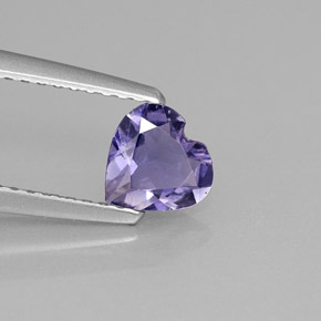 Iolite bleue naturelle forme de coeur, 0,48 ct, VS