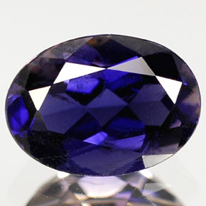 Iolite Violet Bleu naturelle Coupe ovale, 0.58 ct, VS