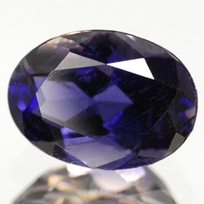 Iolite Violet Bleu naturelle Coupe ovale, 0.58 ct, VS