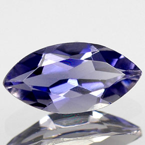 Iolite bleue naturelle marquise, 0,43 ct, VS