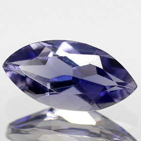 Iolite bleue naturelle marquise, 0,43 ct, VS